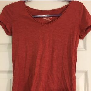 Aeropostale burnt red seriously soft essential tee